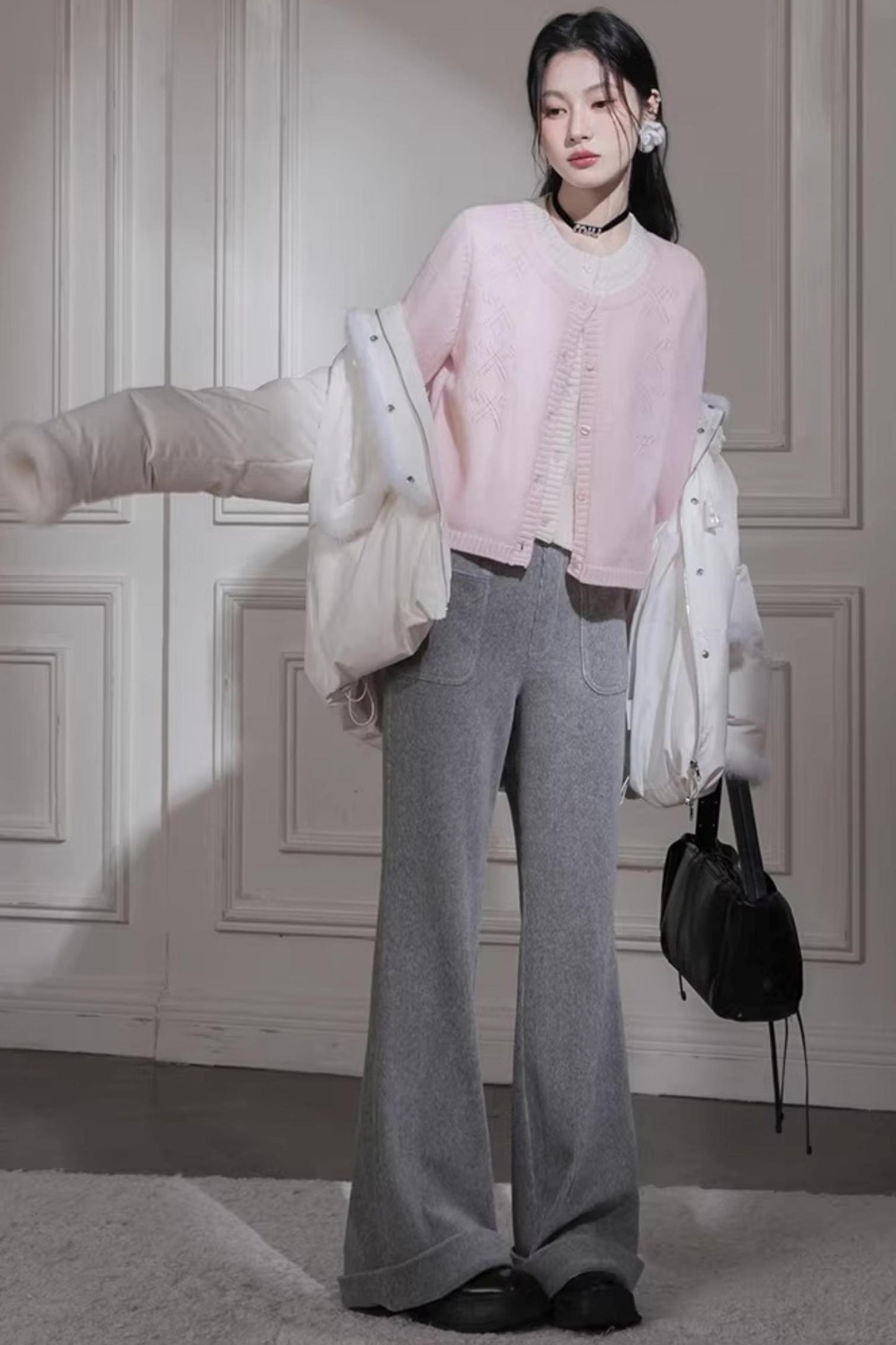 Peach Milkshake Wool Cardigan