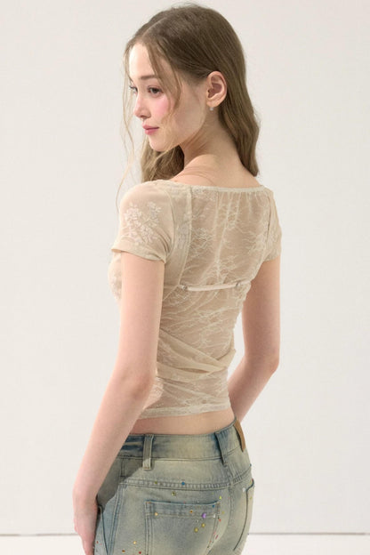 Romantic Velvet Floral Top