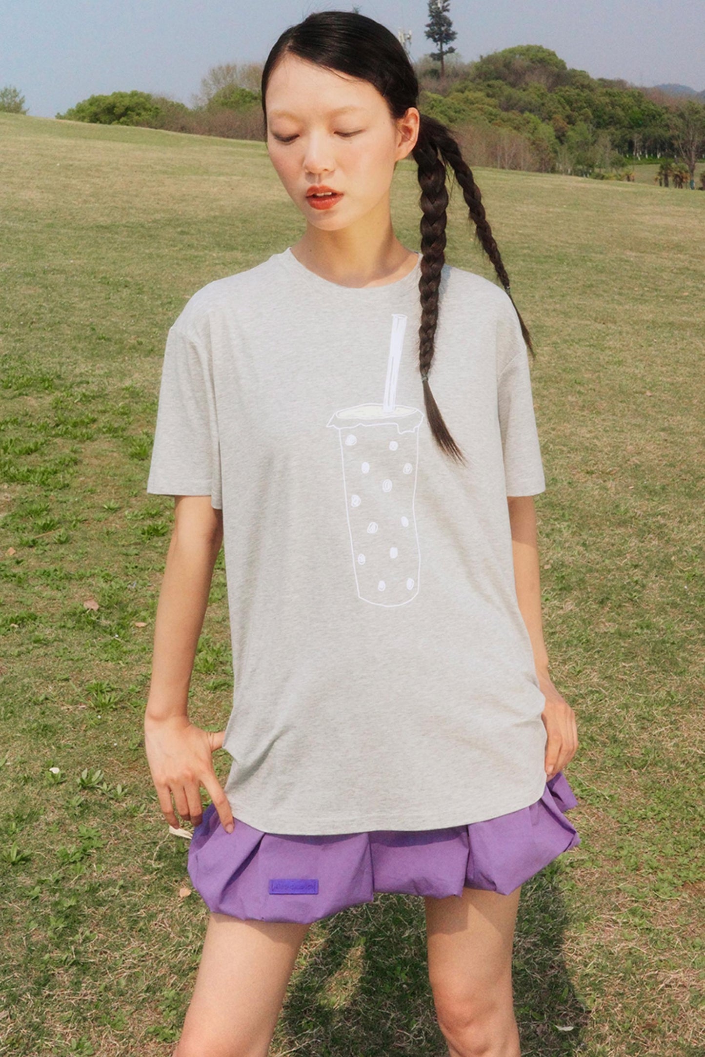 Gray Pearl Milk Tea T-Shirt