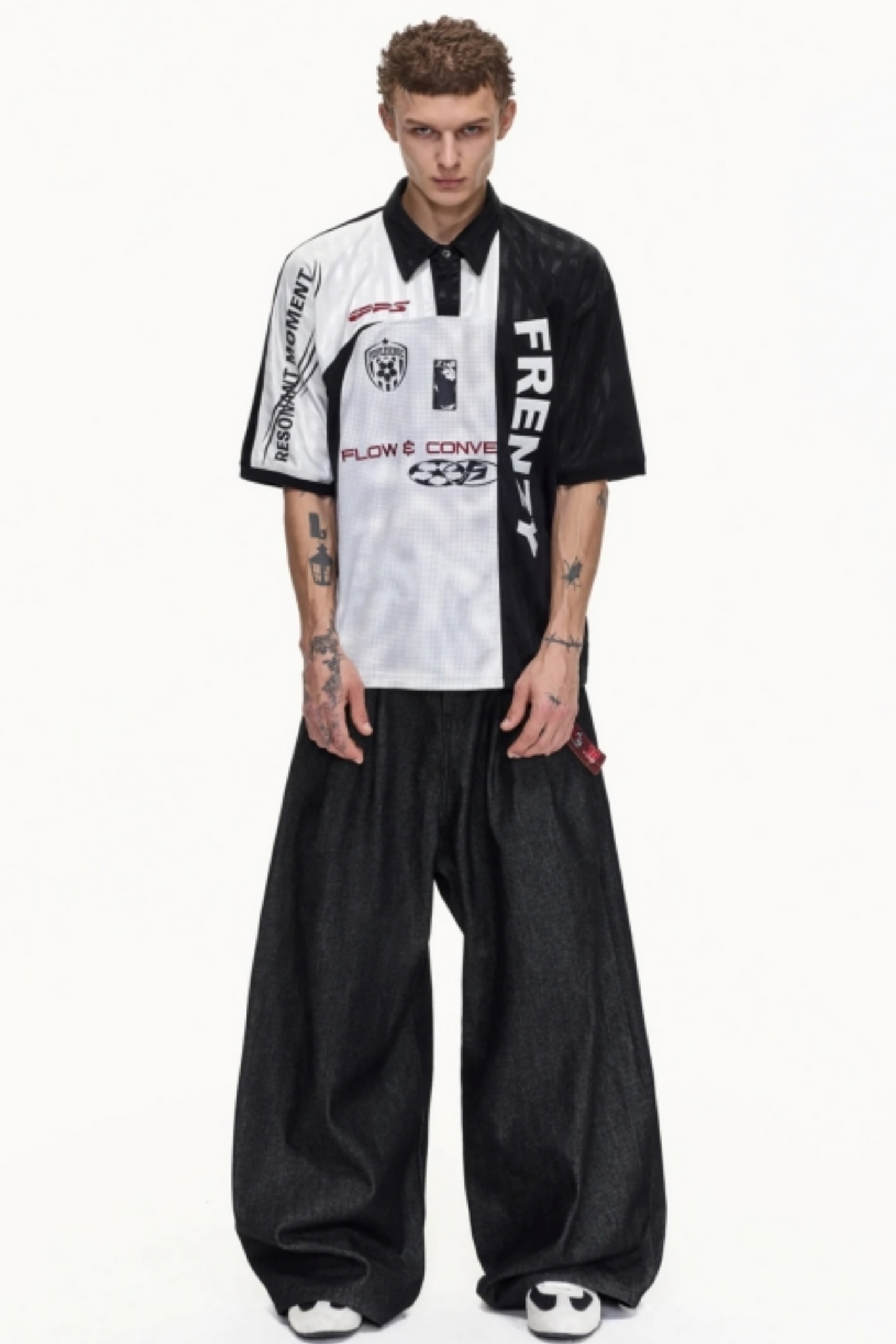 Restructured Jersey Polo Top