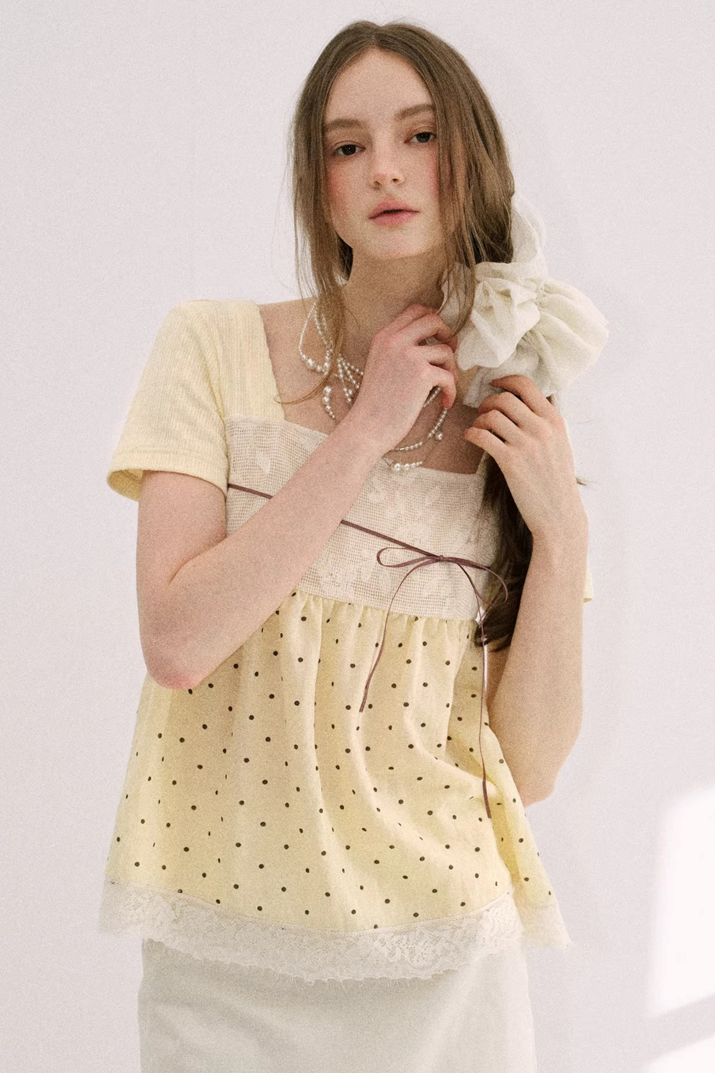 Retro French Babydoll Top