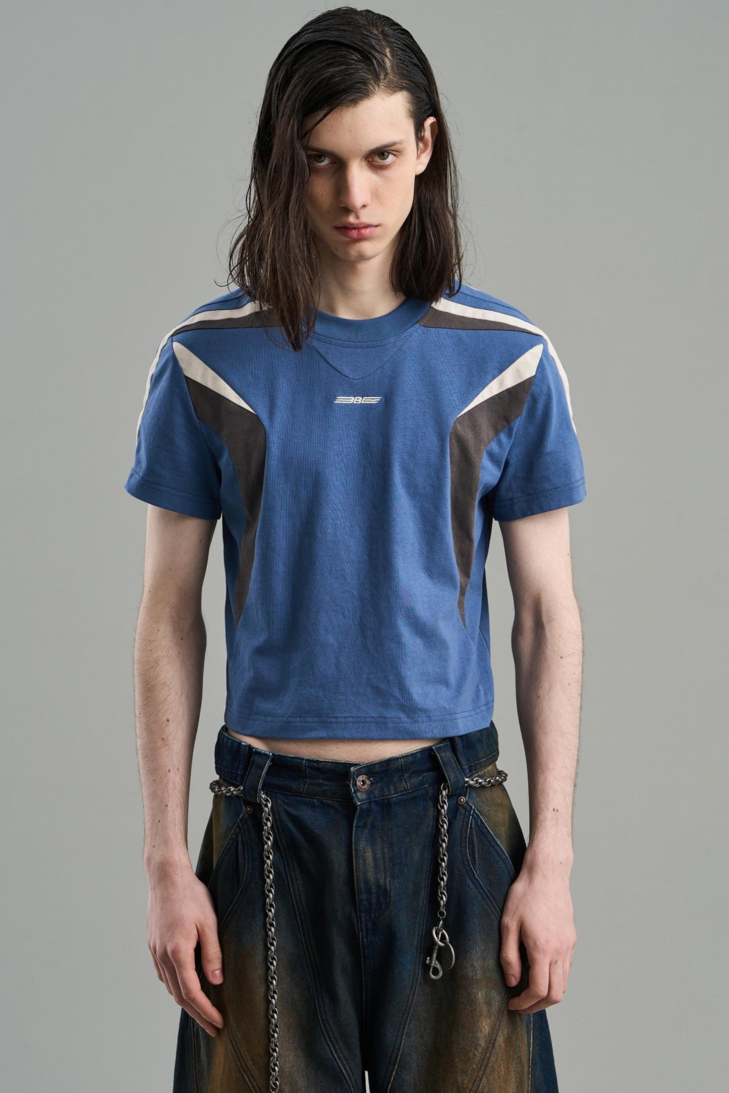 Embroidered Colorblock Tee