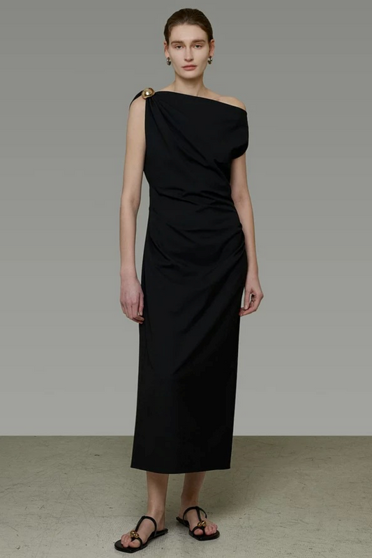 Unspoken Black Off-Shoulder Dress