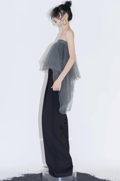 Layered Mesh Tube Top and Skirt Set-Up