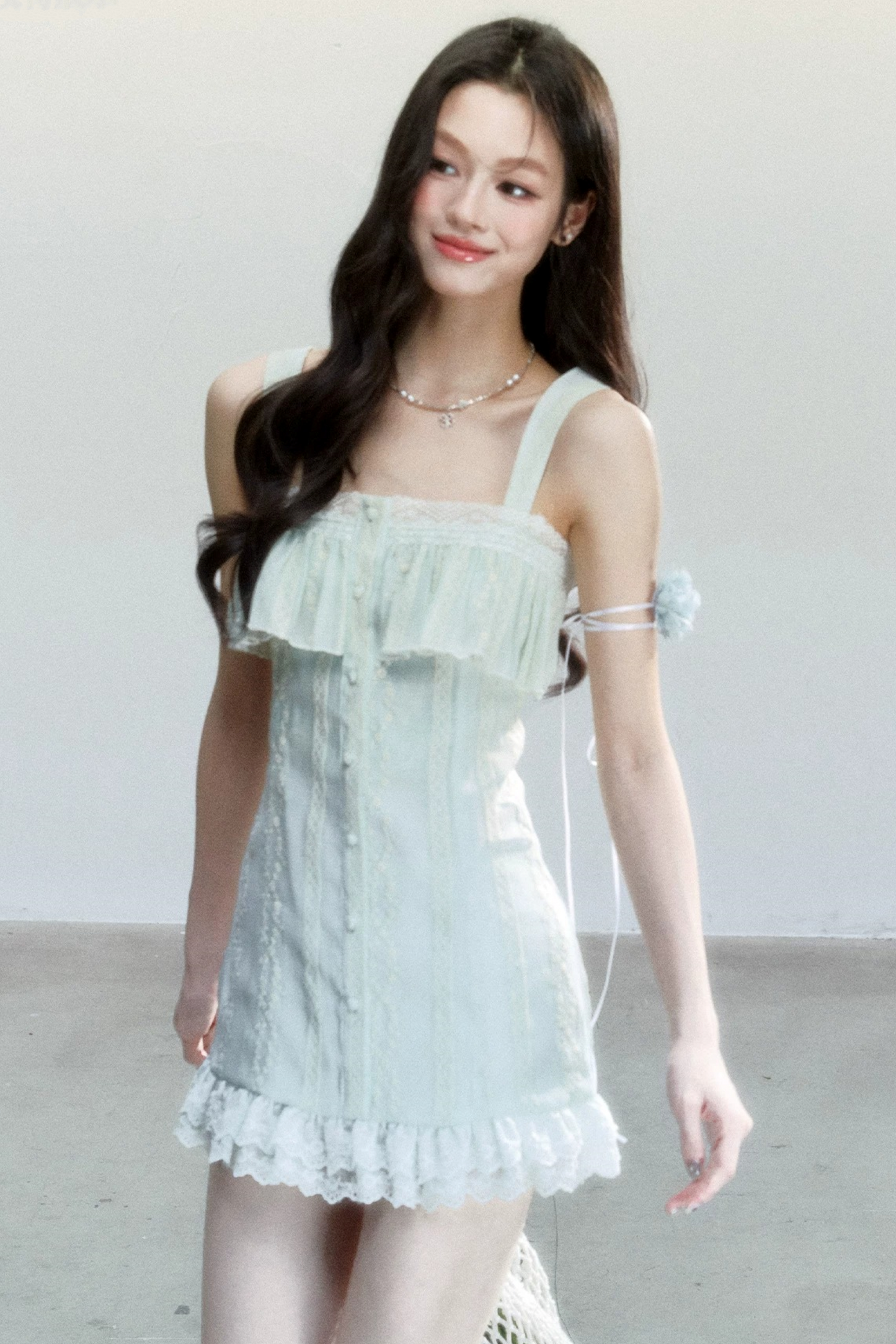 White Tea Embroidered Dress