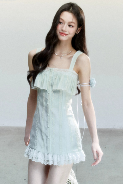 White Tea Embroidered Dress