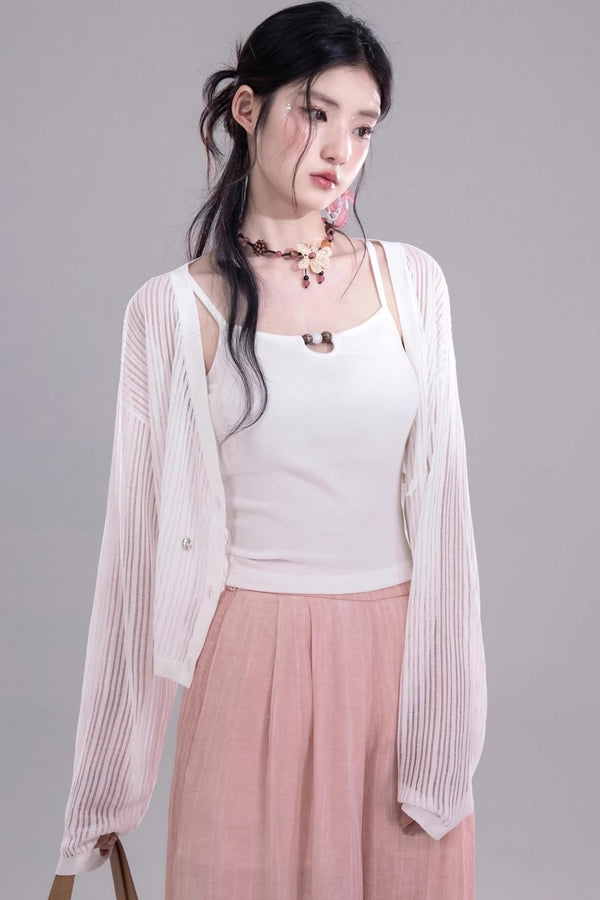 Seafoam Gardenia Tank Top