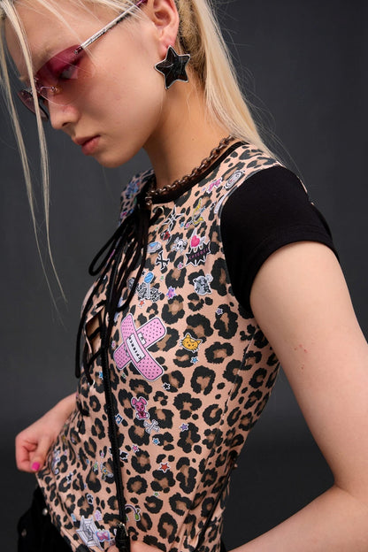 Leopard Print Strappy Top