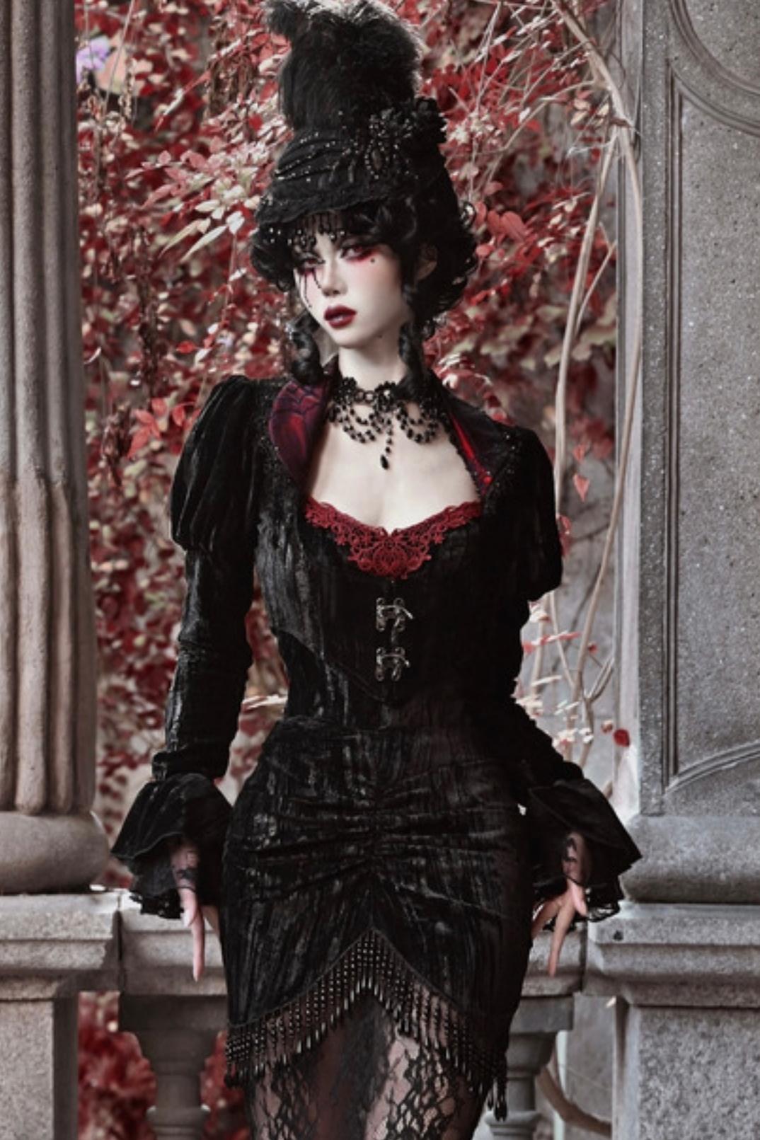 Gothic Court Velvet Cardigan