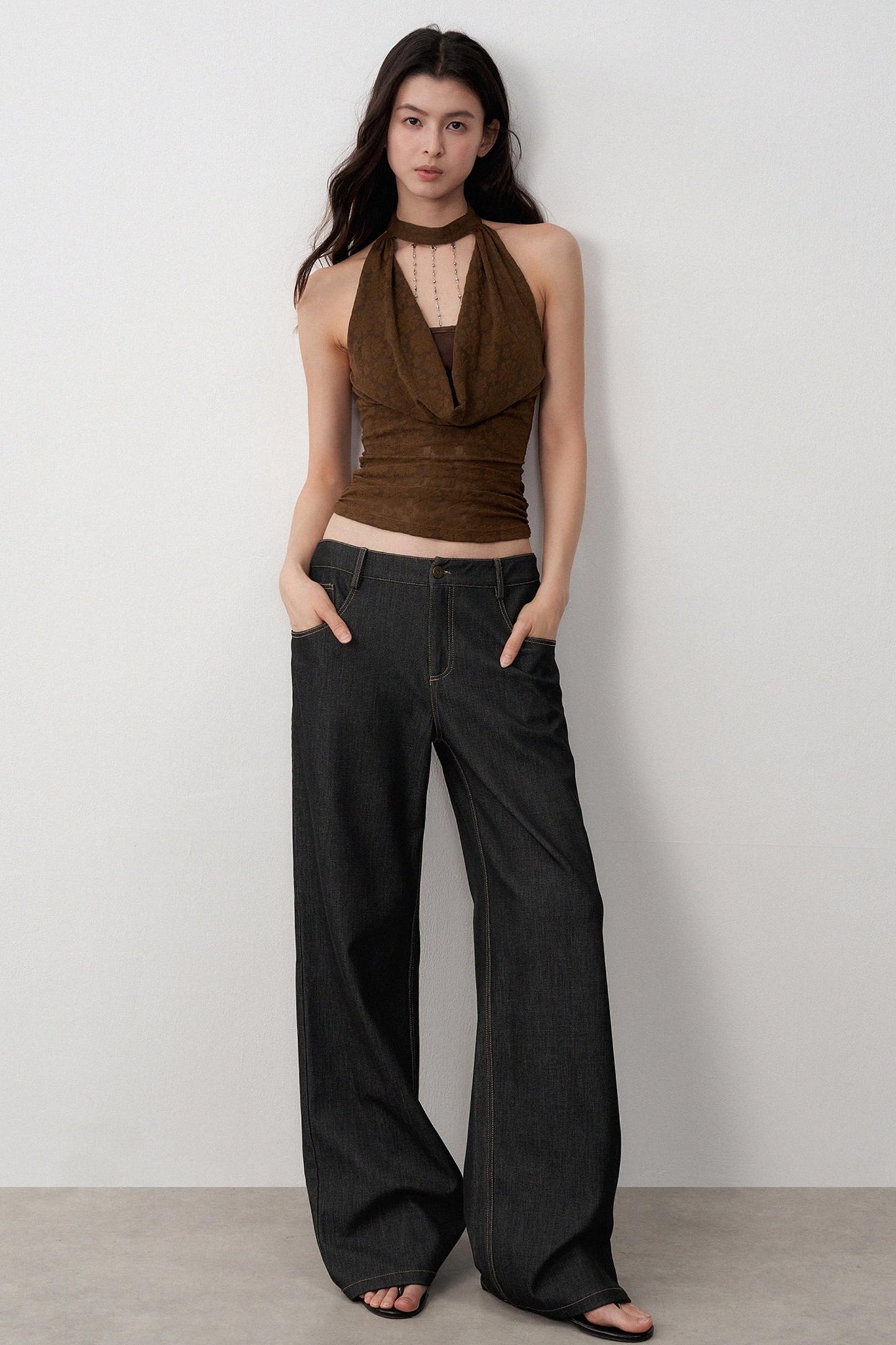 Lightweight Jacquard Swing Camisole