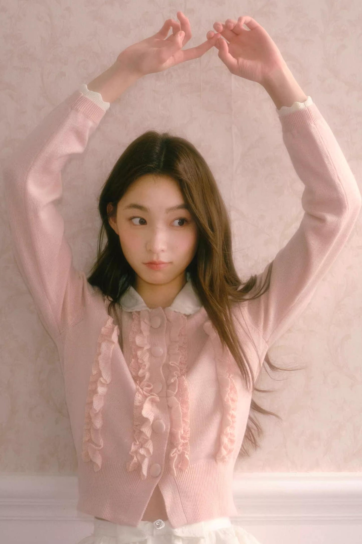 Pink Knitted Cardigan