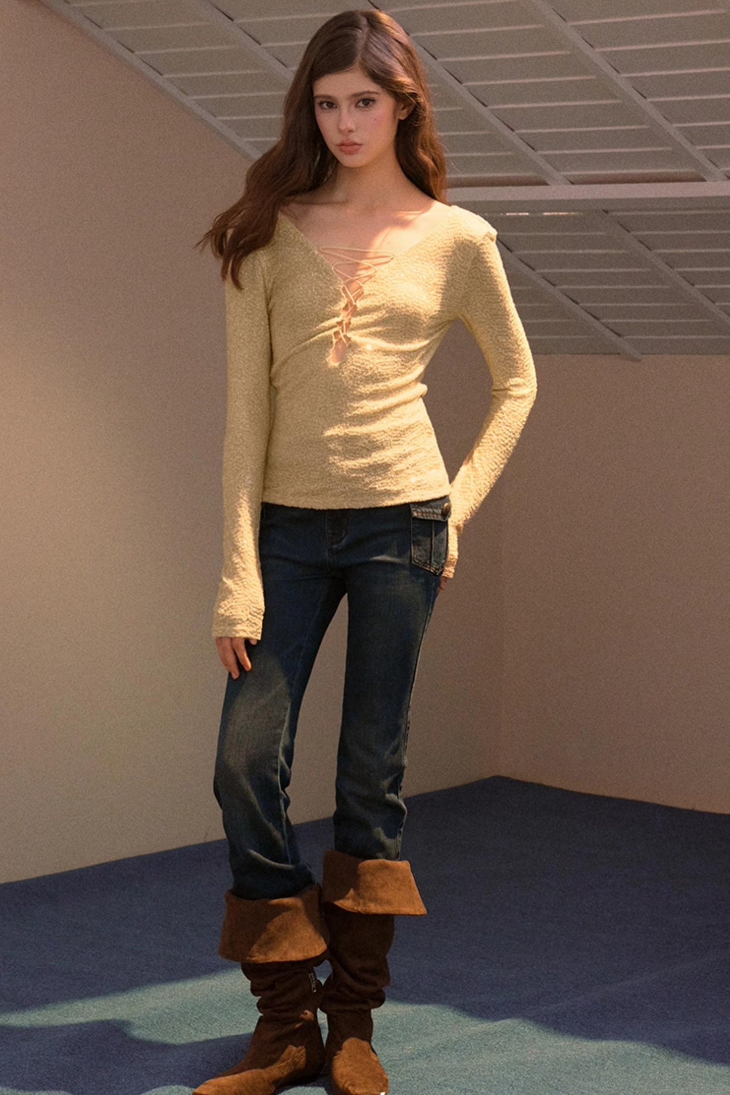 Sequin Scoop Neck Top