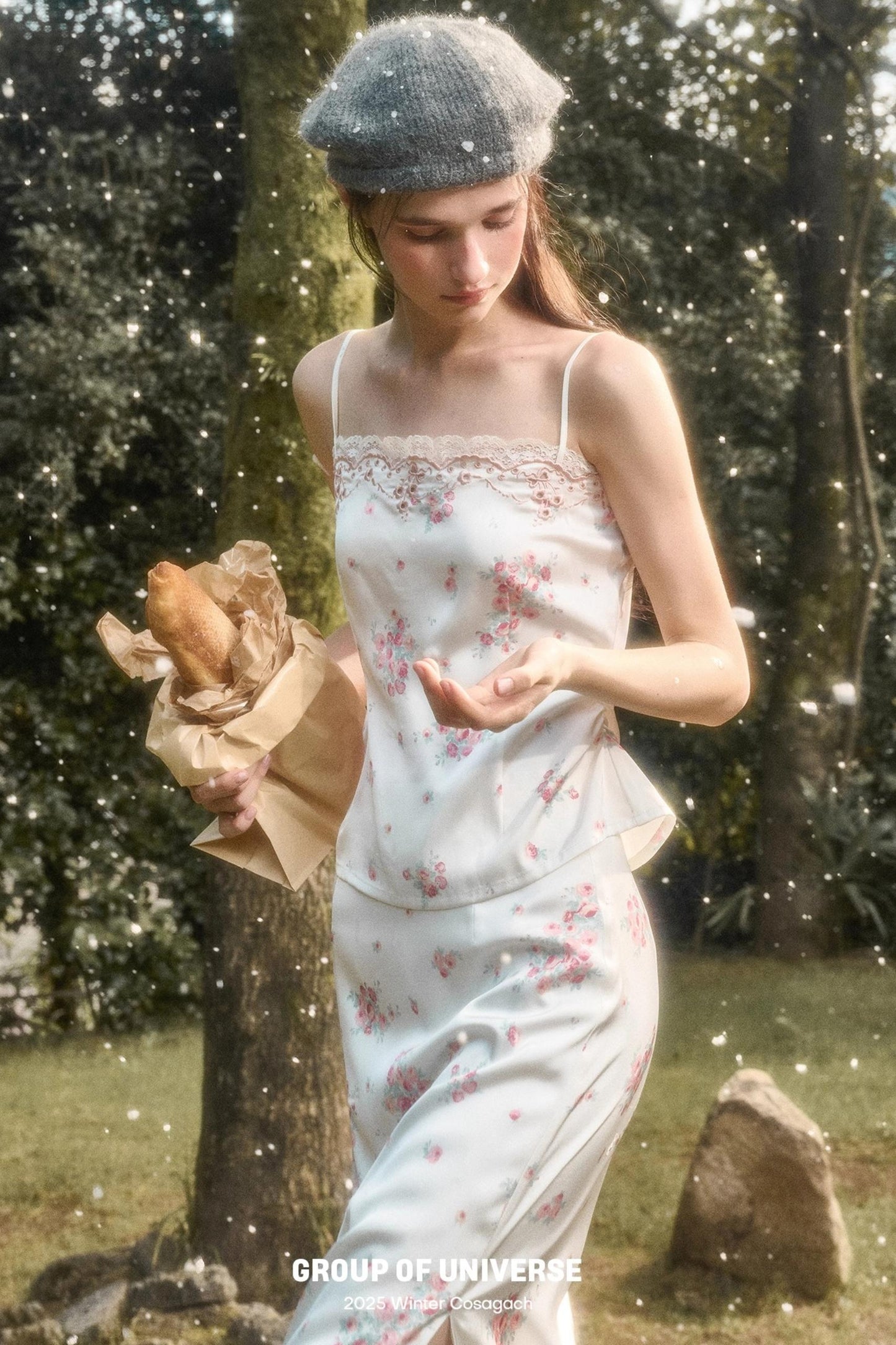 Comfortable Baby Powder Top & Skirt Set-Up