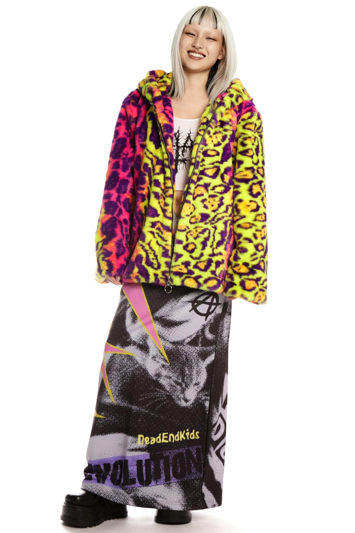 Neon Leopard Hooded Jacket