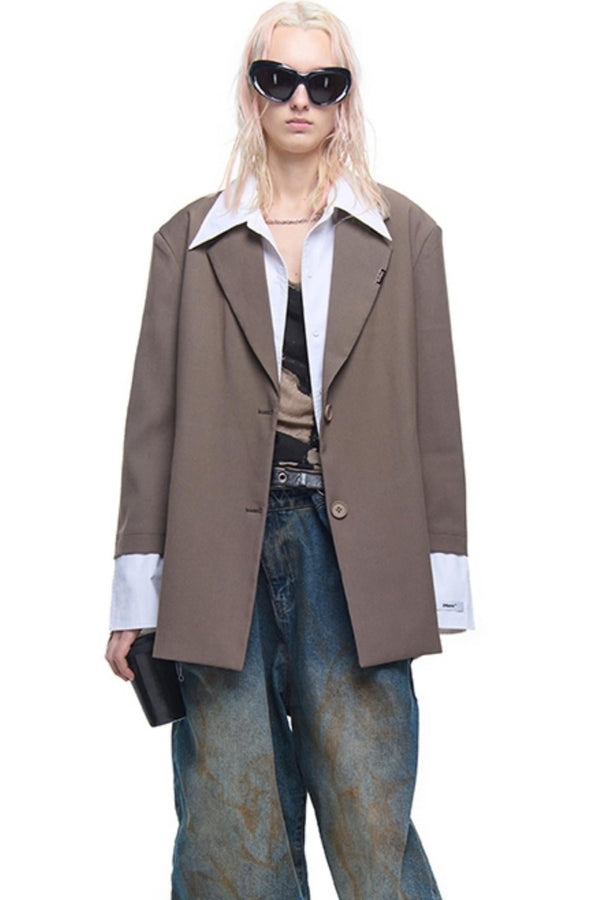 Modern Patchwork Tailored Blazer