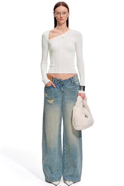 Pit Striped Long Sleeve Top