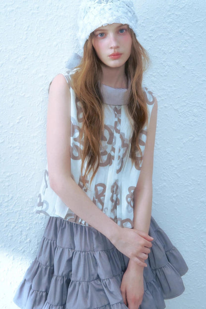 Floral Bow Back Blouse