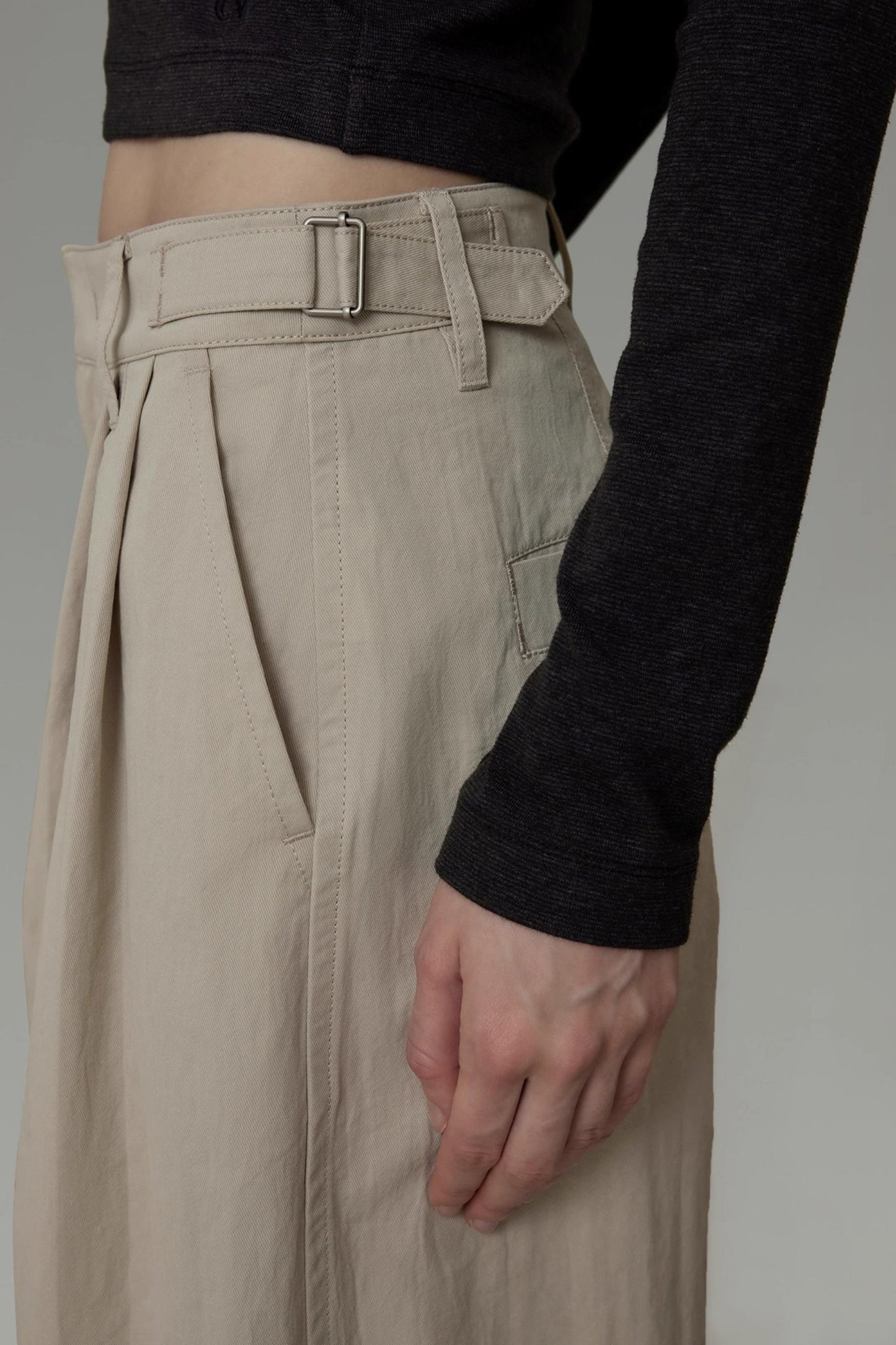 Autumn Drape Wide-Leg Pants