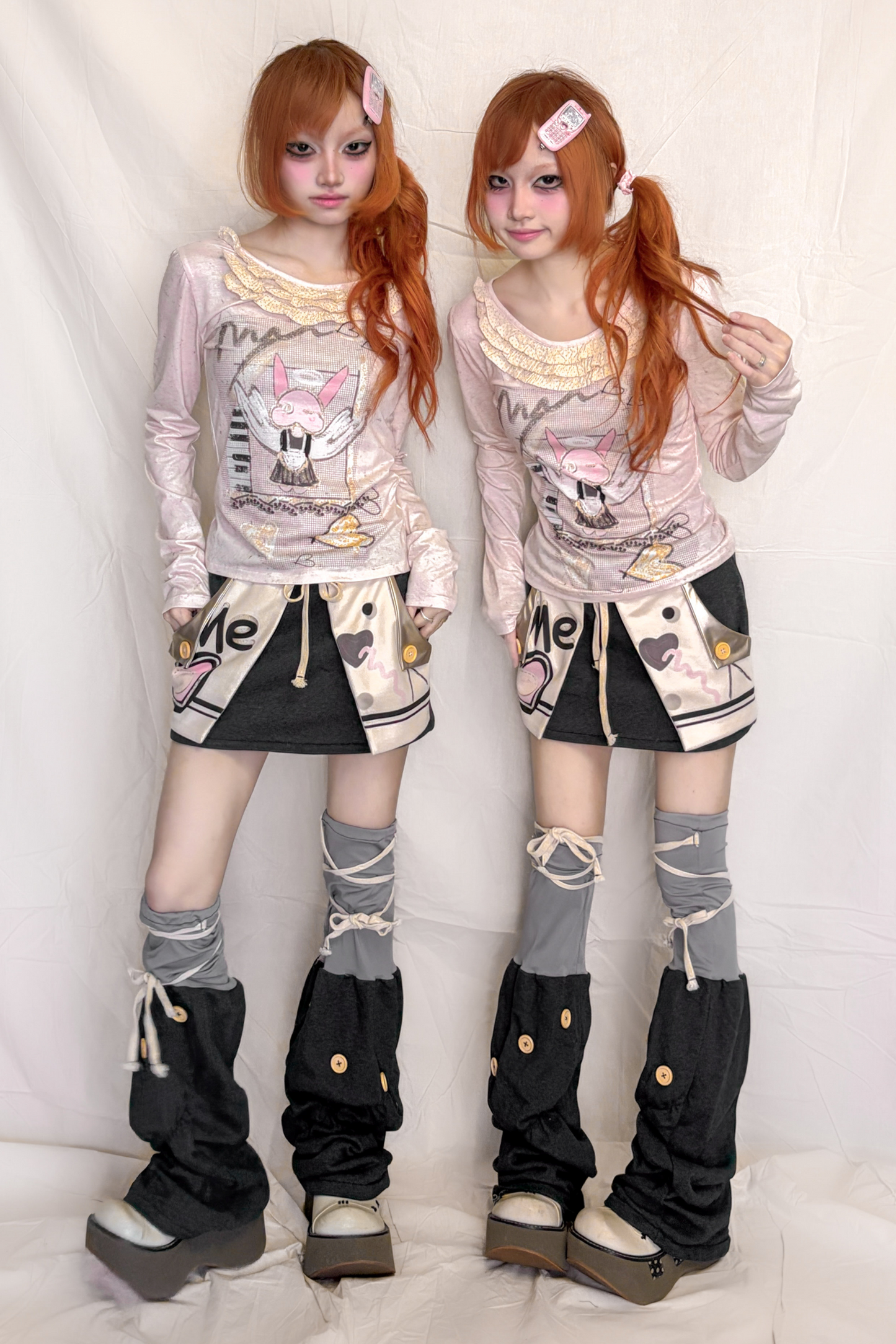 Patchwork High-Leg Leg Warmers