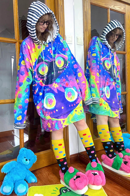 Colorful Cartoon Hooded Jacket