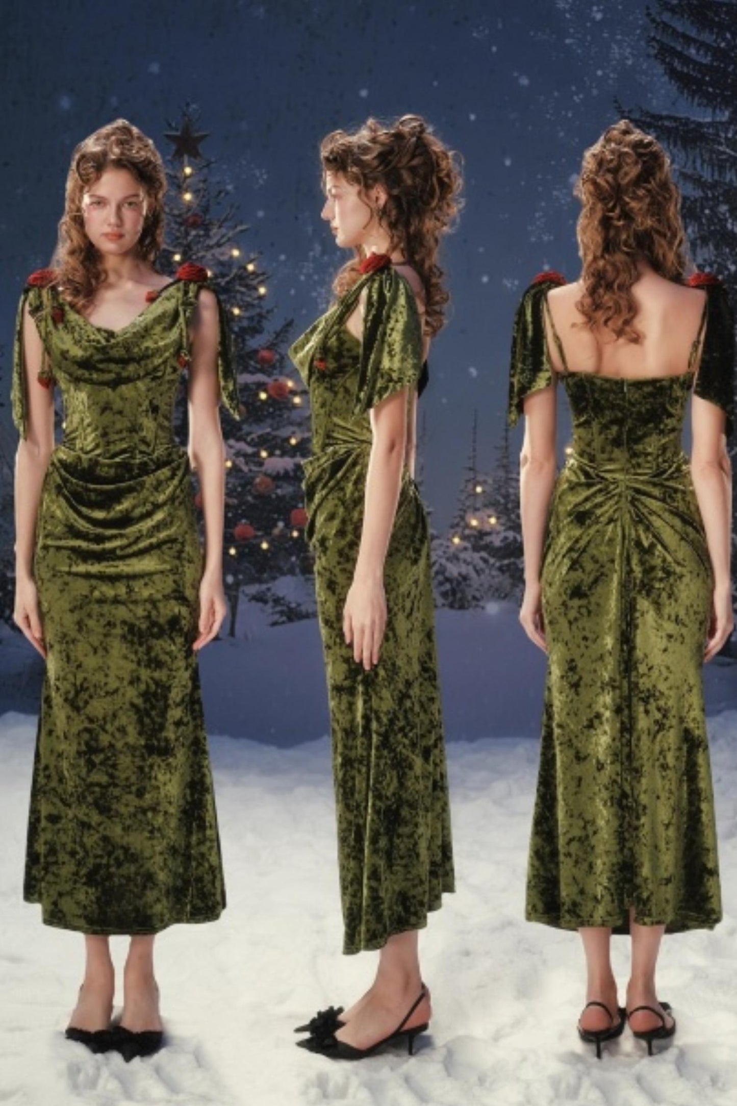 Lace Velvet Rose Dress