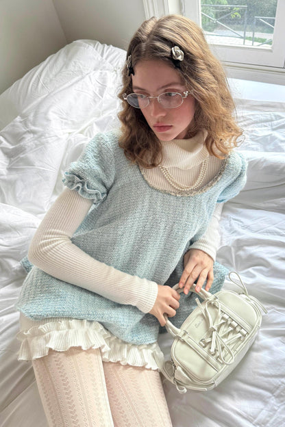 Tweed Bow-Detail Two-Piece Set