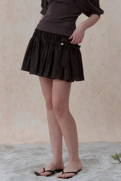 Sweet Bow A-line Mini Skirt