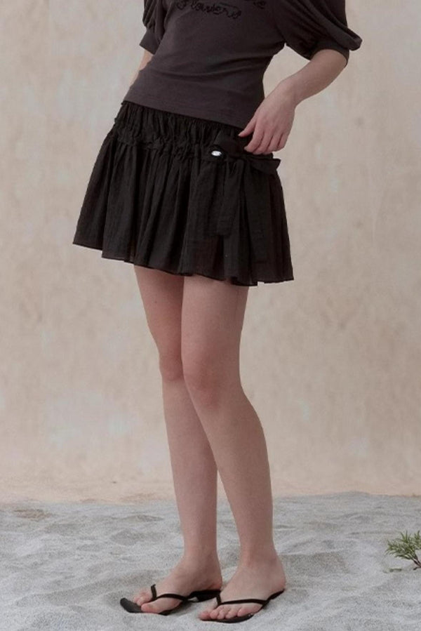 Sweet Bow A-line Mini Skirt