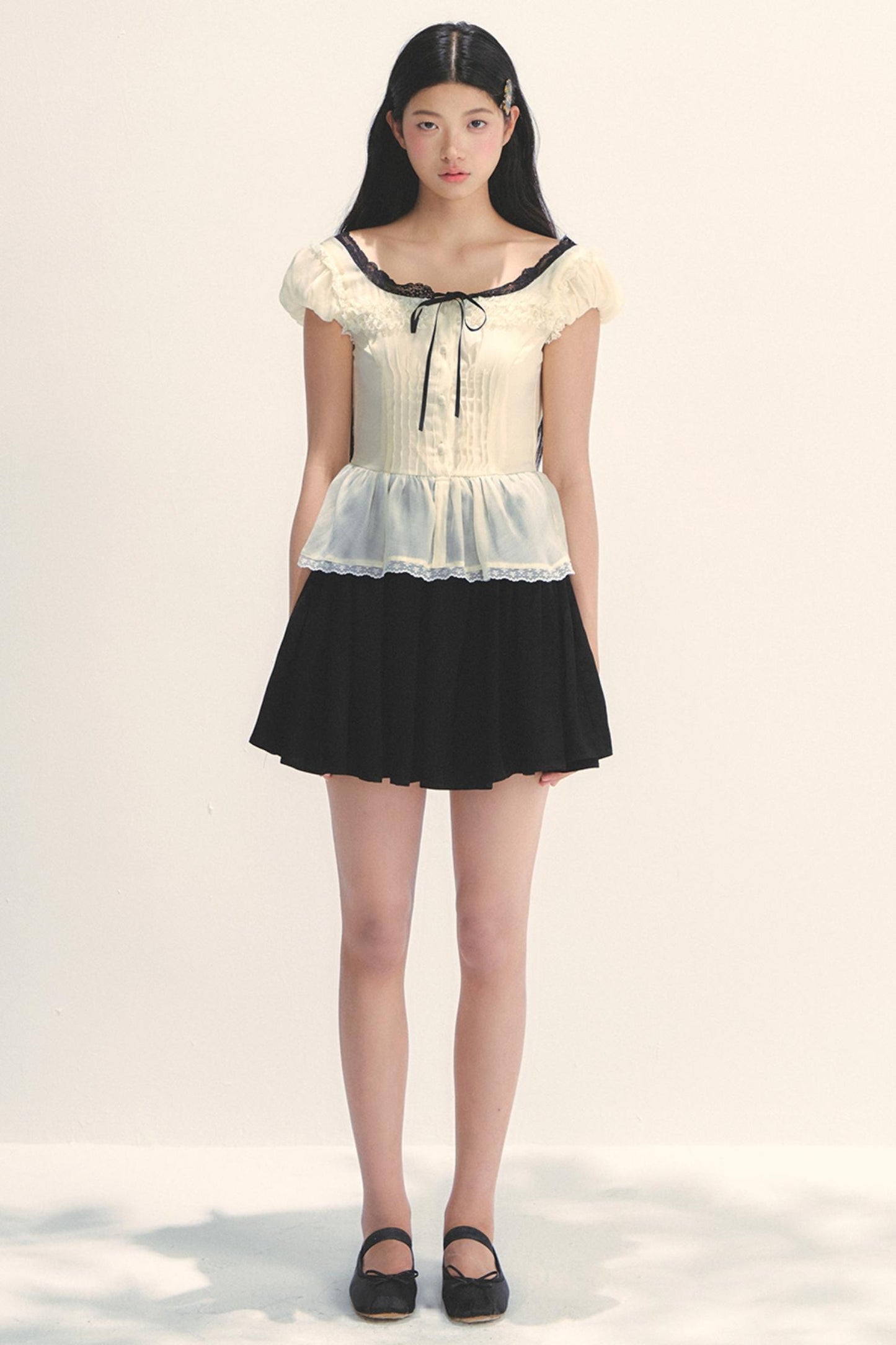 Vintage Pleated Tea Top