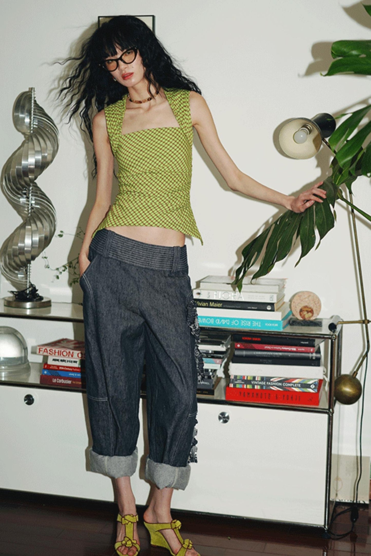 Sleeveless Tartan Vest