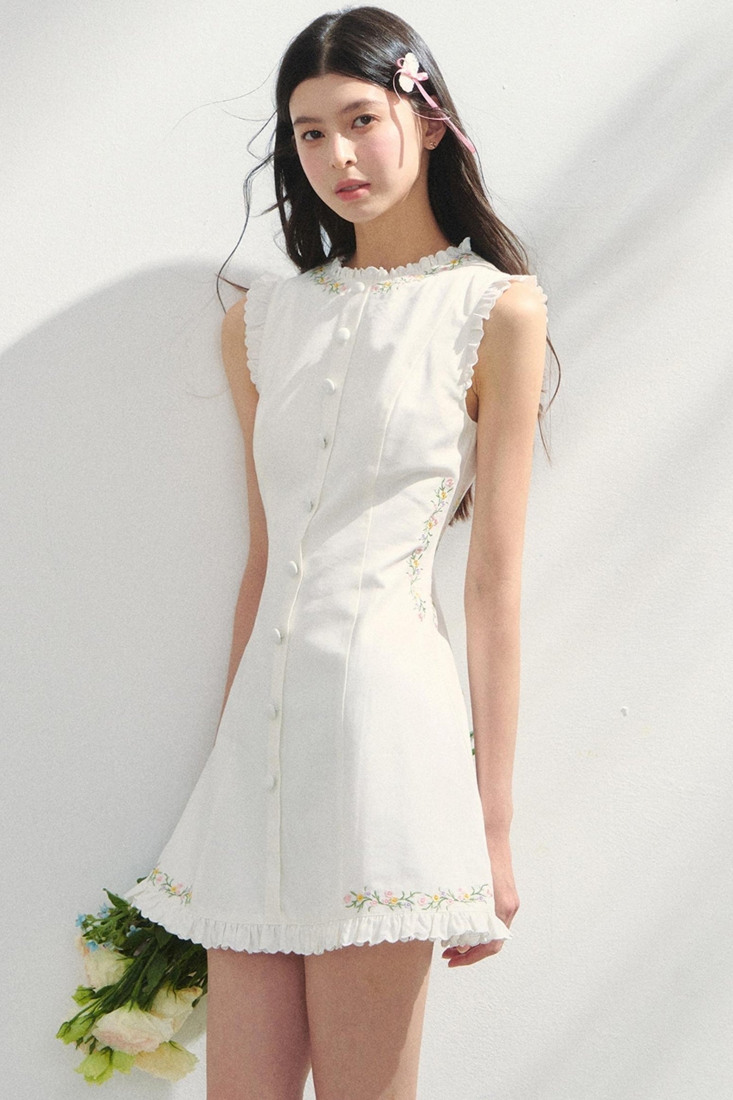 Floral Embroidered Summer Dress
