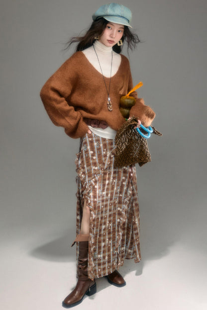 Wilderness Vintage Floral Print Skirt