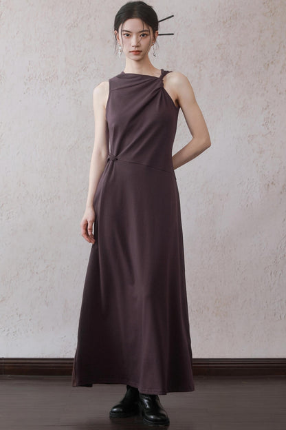 Elegant Purple Vest Dress