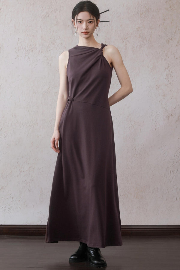 Elegant Purple Vest Dress