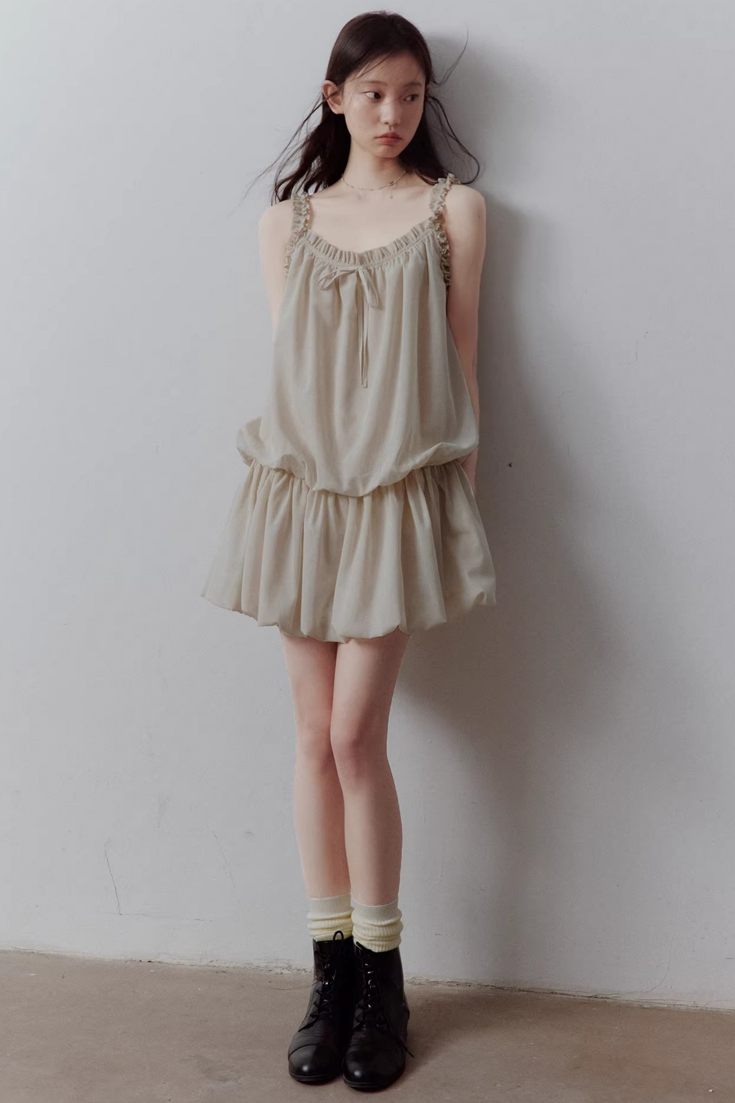 Apricot Gray Bud Dress