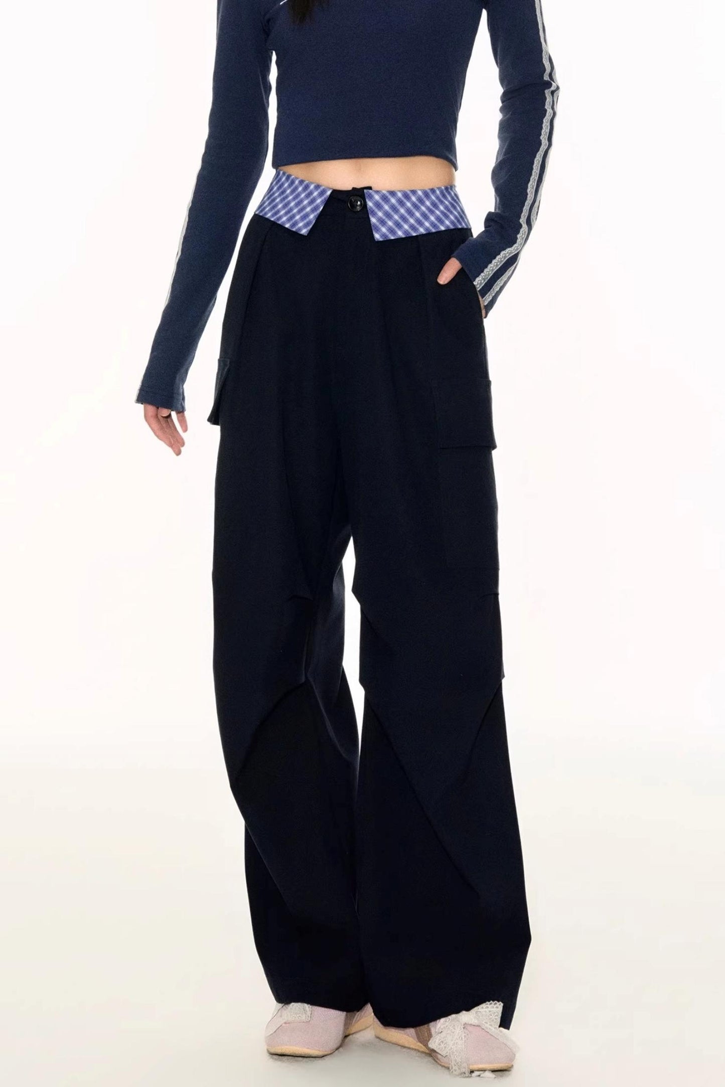 Blaue Cargohose