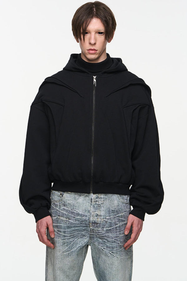 Layered Hoodie Jacket