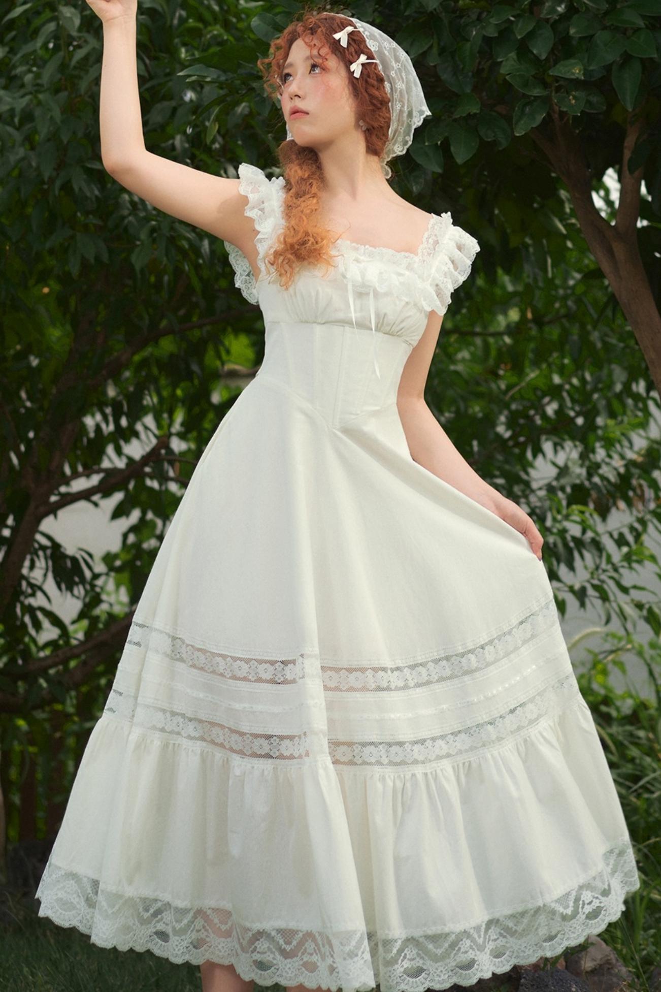 French Girly Slip Waist Dress