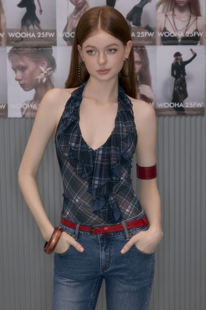 Autumn Plaid Edge Top