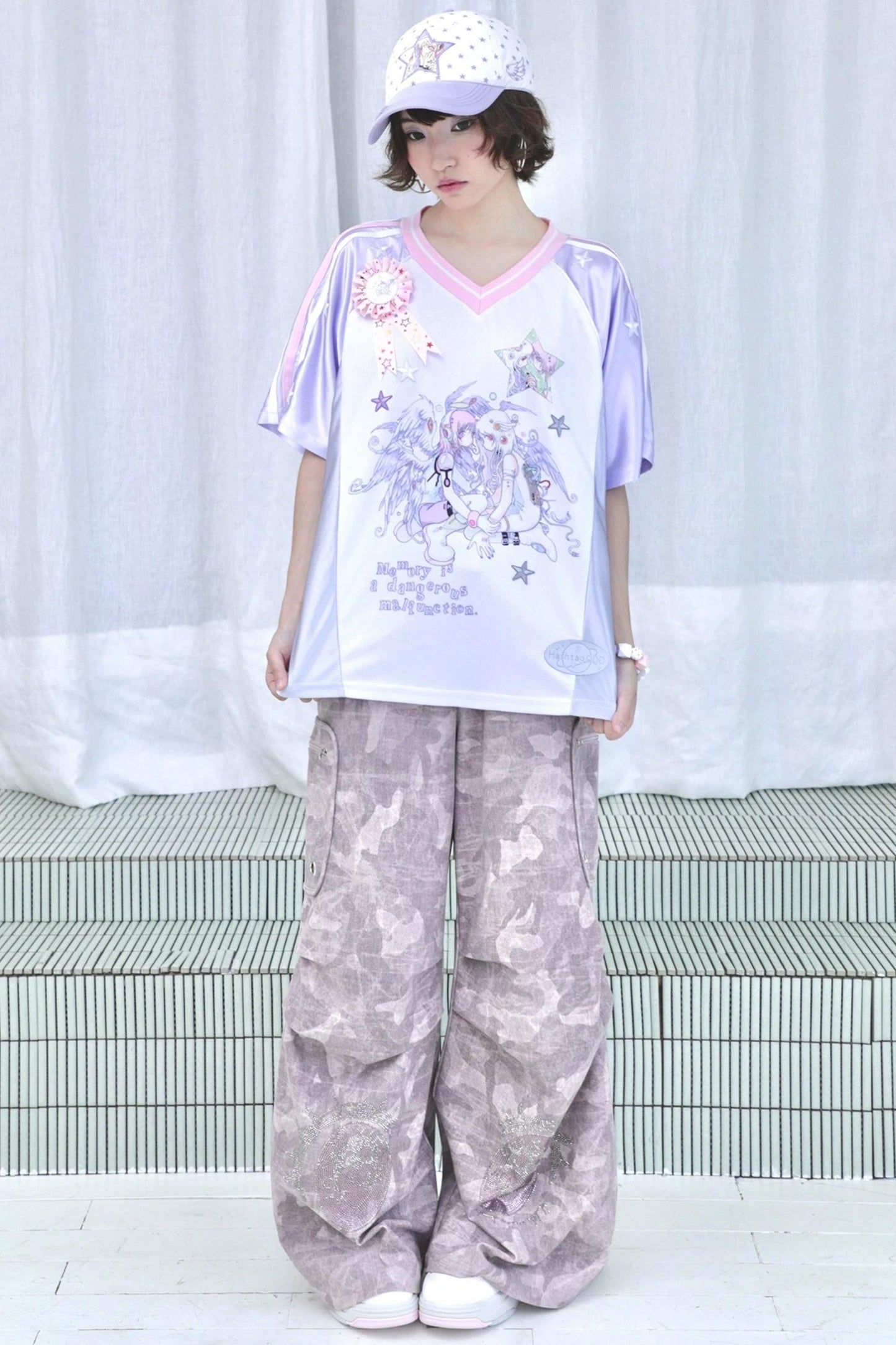 Y2K Strass-Camouflage-Hose
