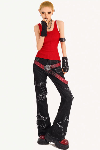 Summer Red Knit Vest