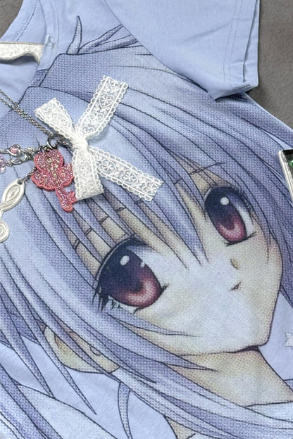 Retro Cartoon Girl Top