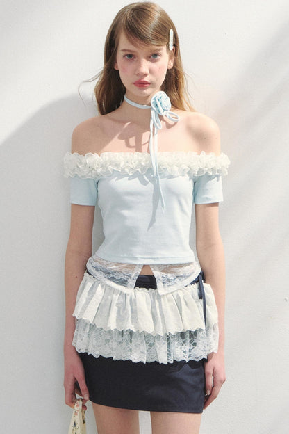 Vintage Gray Peplum Skirt