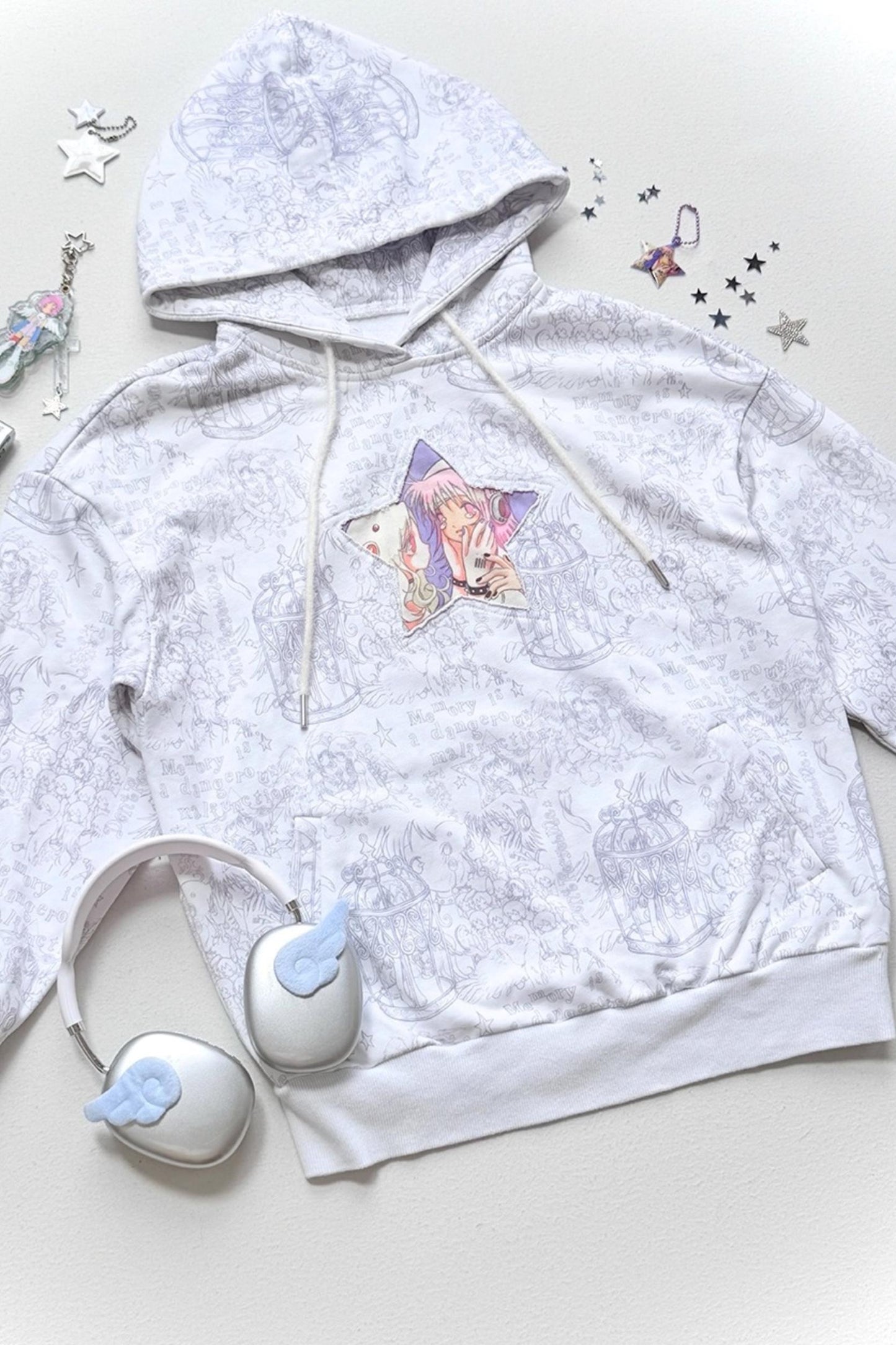 Millennium White Hooded Sweatshirt