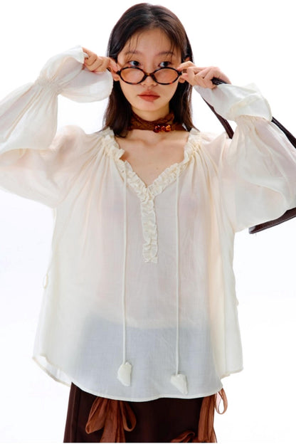 Square Streamer Printed Top