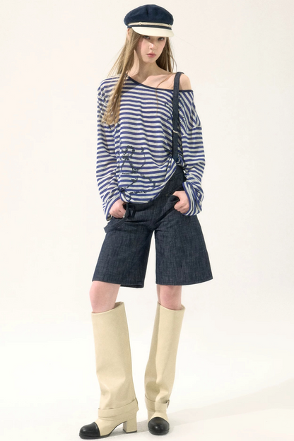 Sweet Denim Strap Shorts