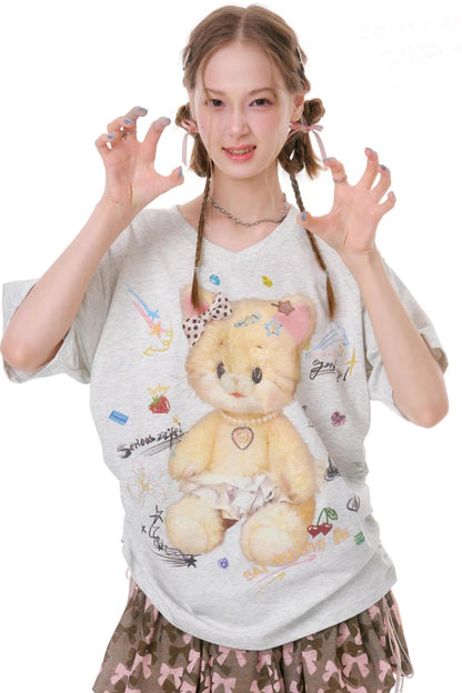 Gummy Bear V-Neck Top