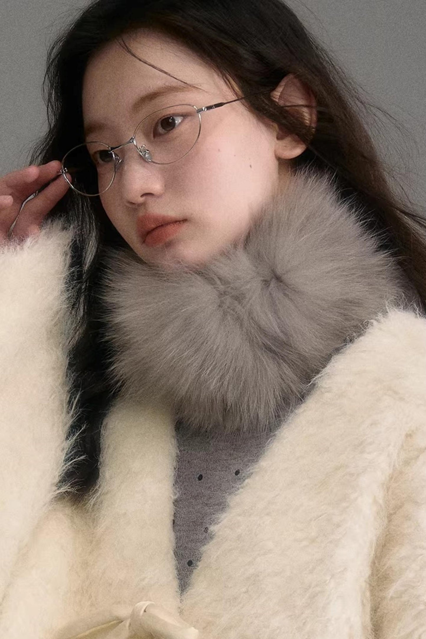 French-Style Fox Fur Neck Warmer