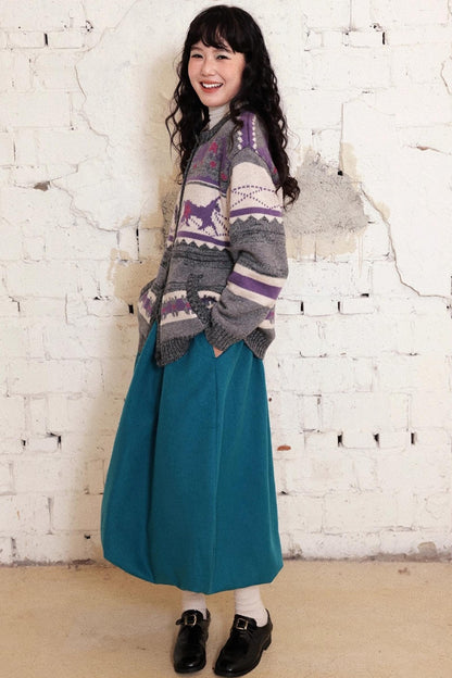 Fair Isle Retro Knit Sweater