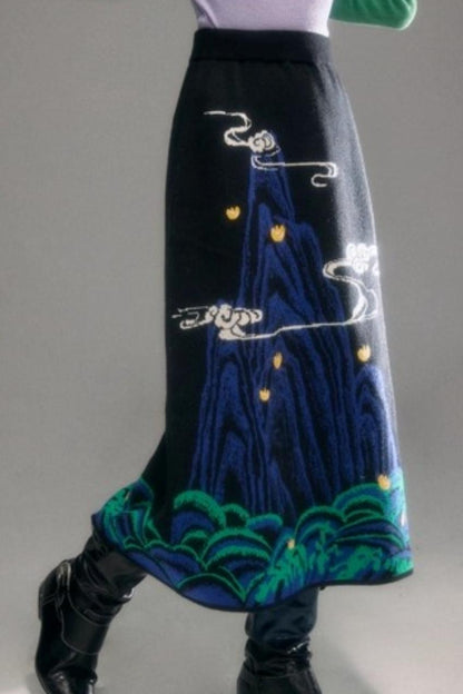 Chinese-Style Knitted Dress Set-Up